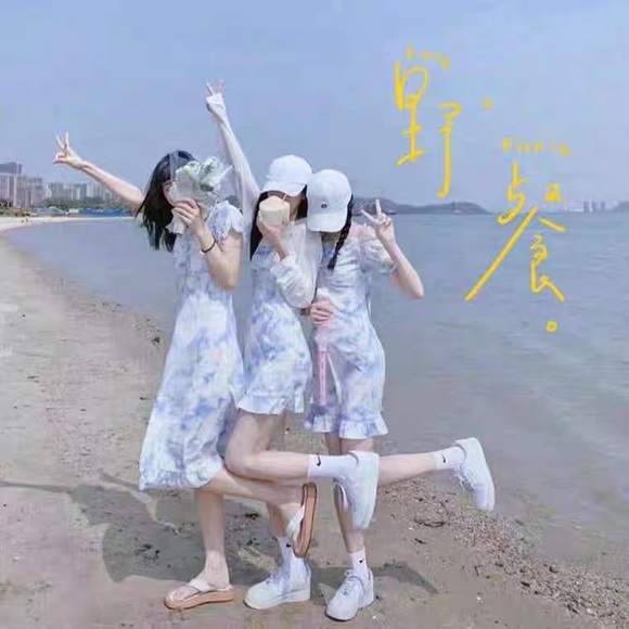 💙🤍 NWT blue long dress - Picture 6 of 6